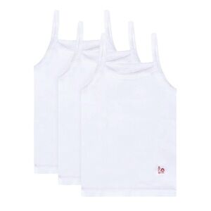 Feathers Girls Solid White 3-Pack Tank Tops Set 6 years
